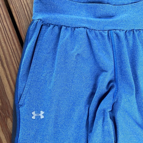 Under Armour Ladies Blue Side Stripe Joggers - Picture 5 of 7